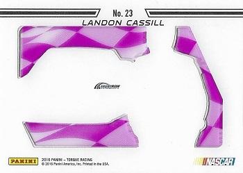 2016 Panini Torque - Clear Vision Purple #23 Landon Cassill Back