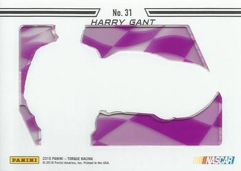 2016 Panini Torque - Clear Vision Purple #31 Harry Gant Back