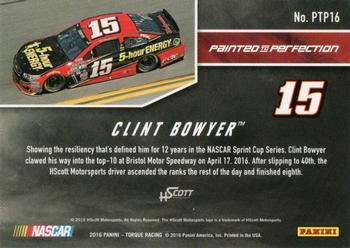 2016 Panini Torque - Painted to Perfection Blue #PTP16 Clint Bowyer Back