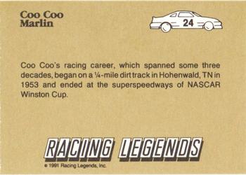1991 Racing Legends Coo Coo Marlin #24 Coo Coo Marlin Back