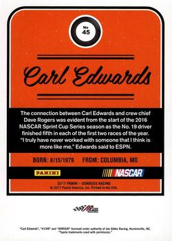 2017 Donruss #45 Carl Edwards Back