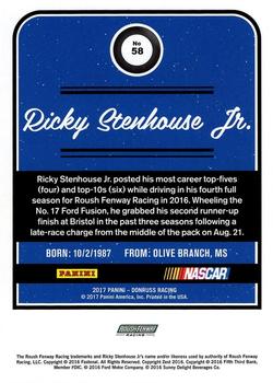 2017 Donruss #58 Ricky Stenhouse Jr. Back