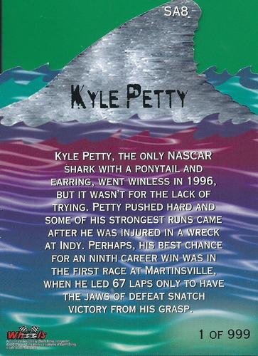 1997 Wheels Race Sharks - Shark Attack Jumbo #SA8 Kyle Petty Back