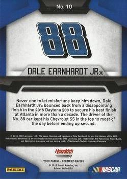 2016 Panini Certified - Mirror Red #10 Dale Earnhardt Jr. Back