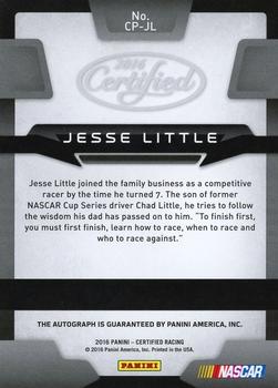 2016 Panini Certified - Certified Potential Signatures #CP-JL Jesse Little Back