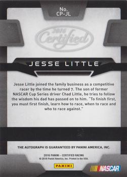 2016 Panini Certified - Certified Potential Signatures Mirror Red #CP-JL Jesse Little Back
