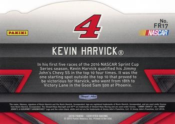 2016 Panini Certified - Famed Rides #FR17 Kevin Harvick Back