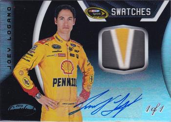 2016 Panini Certified - Sprint Cup Signature Swatches Mirror Black #SS-JL Joey Logano Front