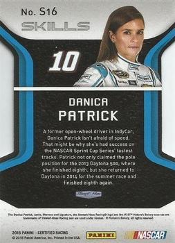 2016 Panini Certified - Skills Mirror Blue #S16 Danica Patrick Back
