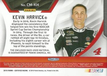 2016 Panini Certified - Complete Materials Mirror Blue #CM-KH Kevin Harvick Back