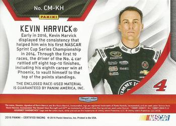 2016 Panini Certified - Complete Materials Mirror Silver #CM-KH Kevin Harvick Back