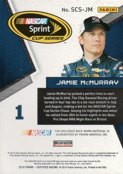 2016 Panini Certified - Sprint Cup Swatches #SCS-JM Jamie McMurray Back
