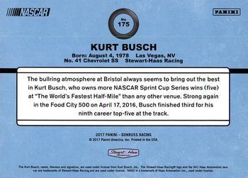 2017 Donruss - Gold Foil #175 Kurt Busch Back