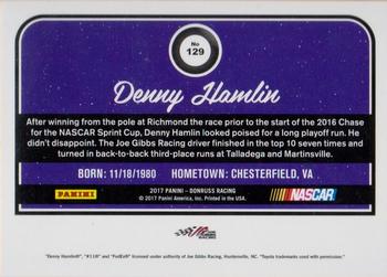 2017 Donruss - Blue Foil #129 Denny Hamlin Back