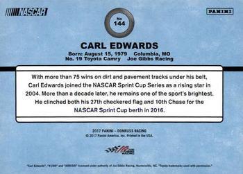 2017 Donruss - Gold Press Proof #144 Carl Edwards Back