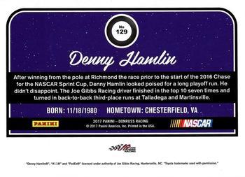 2017 Donruss - Artist Proof #129 Denny Hamlin Back