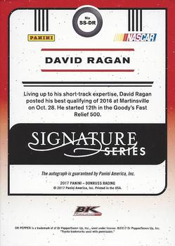 2017 Donruss - Signature Series #SS-DR David Ragan Back