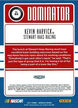 2017 Donruss - Dominator #D2 Kevin Harvick Back