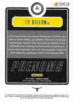 2017 Donruss - Phenoms Cracked Ice #P2 Ty Dillon Back