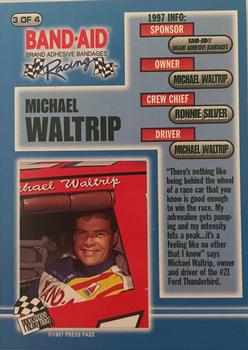 1997 Press Pass Band-Aid #3 Michael Waltrip's Car Back