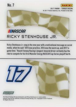 2017 Panini Torque - Clear Vision Gold #7 Ricky Stenhouse Jr. Back