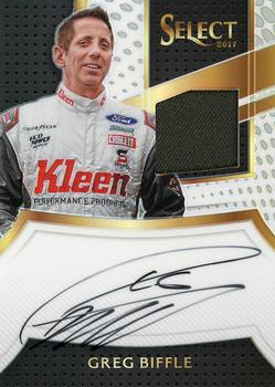 2017 Panini Select - Signature Swatches White Prizms #SS-GB Greg Biffle Front
