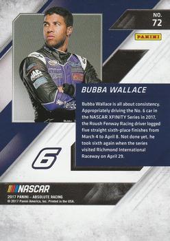 2017 Panini Absolute - Spectrum Silver #72 Bubba Wallace Back