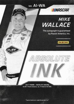 2017 Panini Absolute - Absolute Ink #AI-WA Mike Wallace Back
