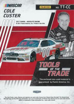 2017 Panini Absolute - Tools of the Trade #TT-CC Cole Custer Back