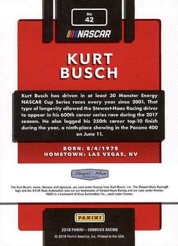 2018 Donruss #42 Kurt Busch Back