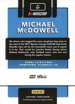 2018 Donruss #67 Michael McDowell Back