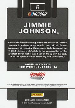 2018 Donruss - Gold Foil #51 Jimmie Johnson Back
