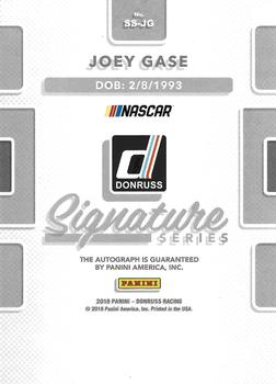 2018 Donruss - Signature Series #SS-JG Joey Gase Back