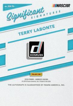 2018 Donruss - Significant Signatures #SS-TL Terry Labonte Back