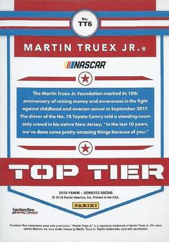 2018 Donruss - Top Tier Cracked Ice #TT6 Martin Truex Jr. Back