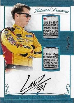 2017 Panini National Treasures - Dual Firesuit Signatures Laundry Tags #DFS-LC Landon Cassill Front