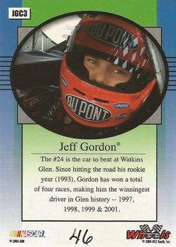 2004 Wheels High Gear - Custom Shop Prizes #JGC3 Jeff Gordon Back