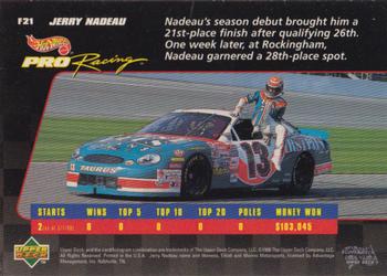 1998 Upper Deck Hot Wheels Pro Racing #F21 Jerry Nadeau Back