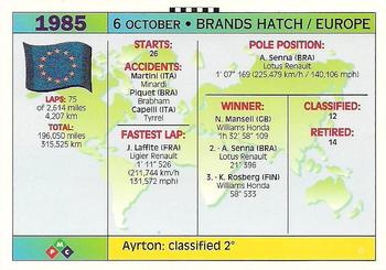 1994 PMC Ayrton Senna #29 Ayrton Senna Back