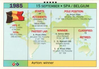 1994 PMC Ayrton Senna #28 Ayrton Senna Back