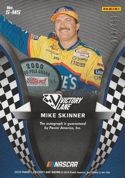 2018 Panini Victory Lane - Signatures #S-MS Mike Skinner Back