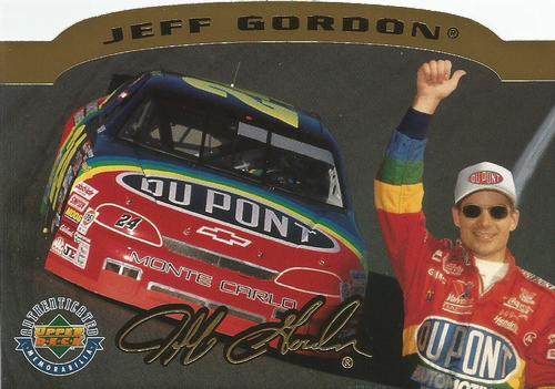 1996 Upper Deck Authenticated Jeff Gordon #NNO Jeff Gordon: '95 Points Champ Front