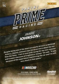 2018 Panini Prime #14 Jimmie Johnson Back