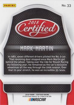 2018 Panini Certified - Blue #33 Mark Martin Back