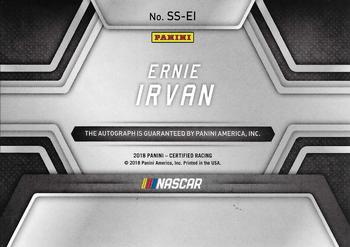 2018 Panini Certified - Signing Sessions Red #SS-EI Ernie Irvan Back