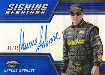 2018 Panini Certified - Signing Sessions Blue #SS-MA Marcos Ambrose Front