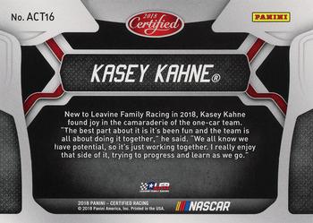 2018 Panini Certified - All-Certified Team Blue #ACT16 Kasey Kahne Back