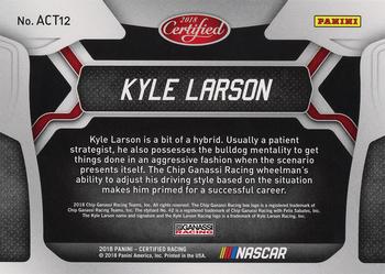 2018 Panini Certified - All-Certified Team Mirror Green #ACT12 Kyle Larson Back
