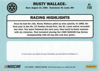 2019 Donruss #156 Rusty Wallace Back