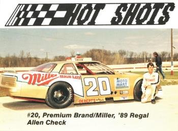 1989 Hot Shots Asphalt Edition #1007 Allen Check Front